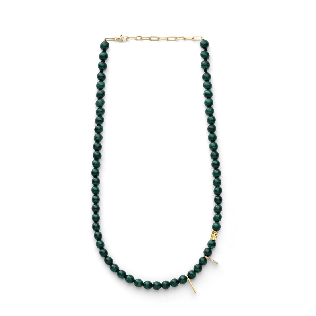 18K Malachite Necklace マラカイト ネックレス ダイア