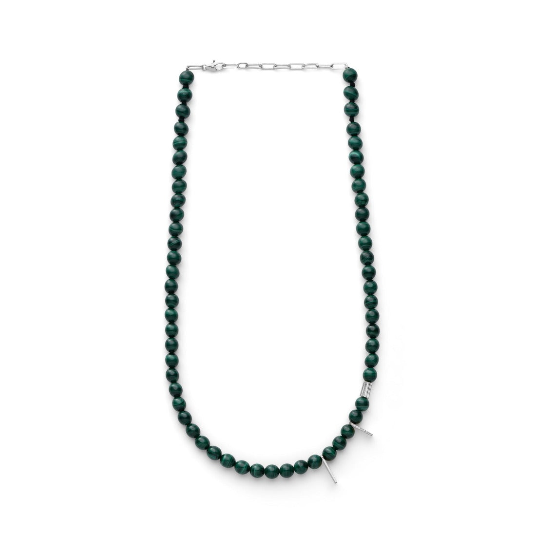 18K Malachite Necklace マラカイト ネックレス ダイア ホワイトゴールド