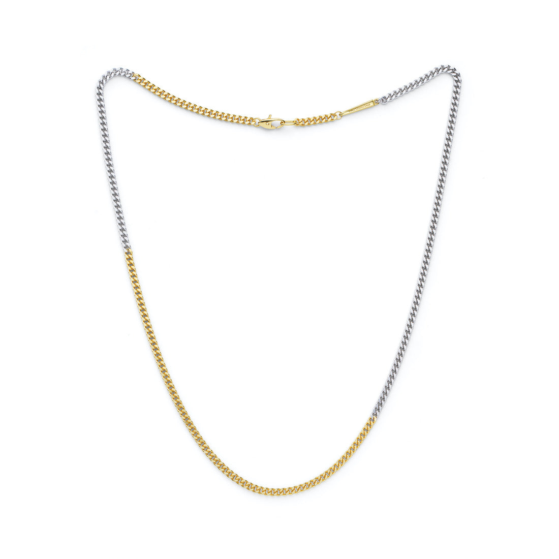 18K Curb Chain Combination Necklace 2.8mm