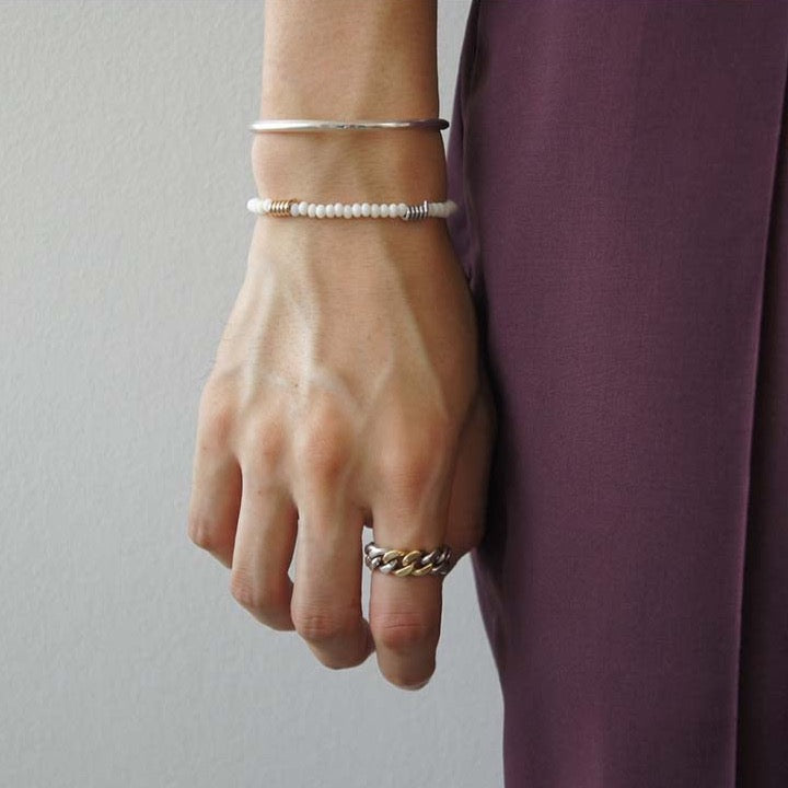 silver925 シルバー925 Bangle クリスタルバングル 着用