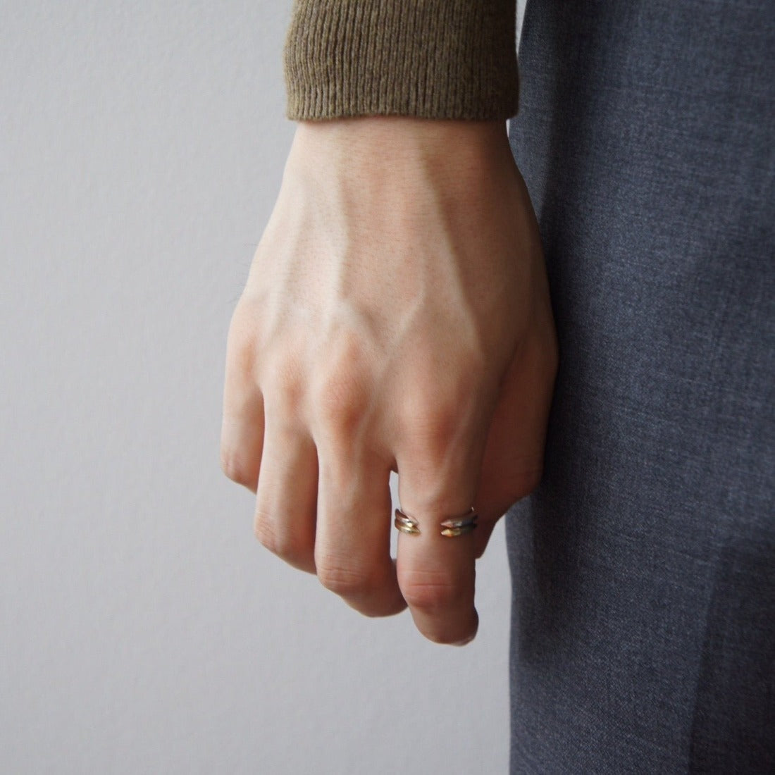 silver925 シルバー925 Crystal クリスタル Ring リング 着用