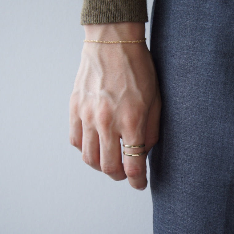 K10 Ring リング イエローゴールド 着用