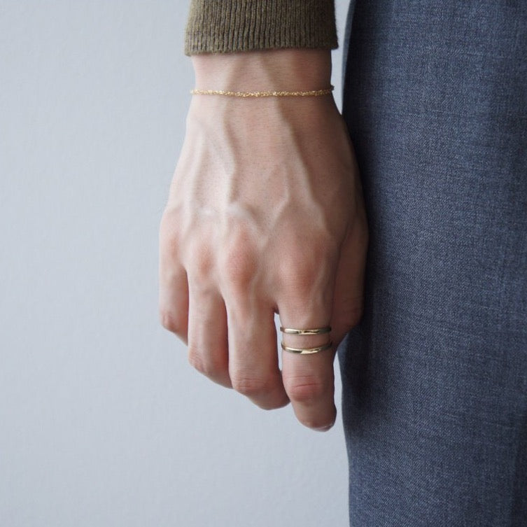 10K Ring リング イエローゴールド 着用