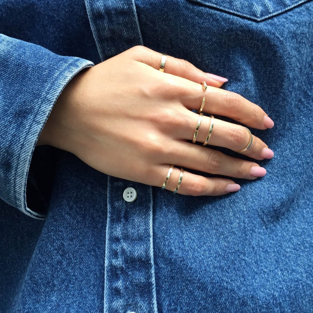 10K Ring リング イエローゴールド コーディネート