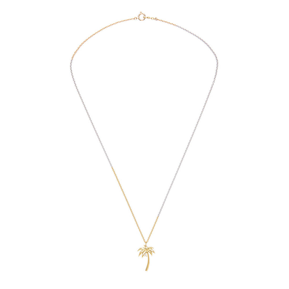 18K Palm Tree パームツリー Necklace ネックレス diamond ダイアモンド combination コンビネーション