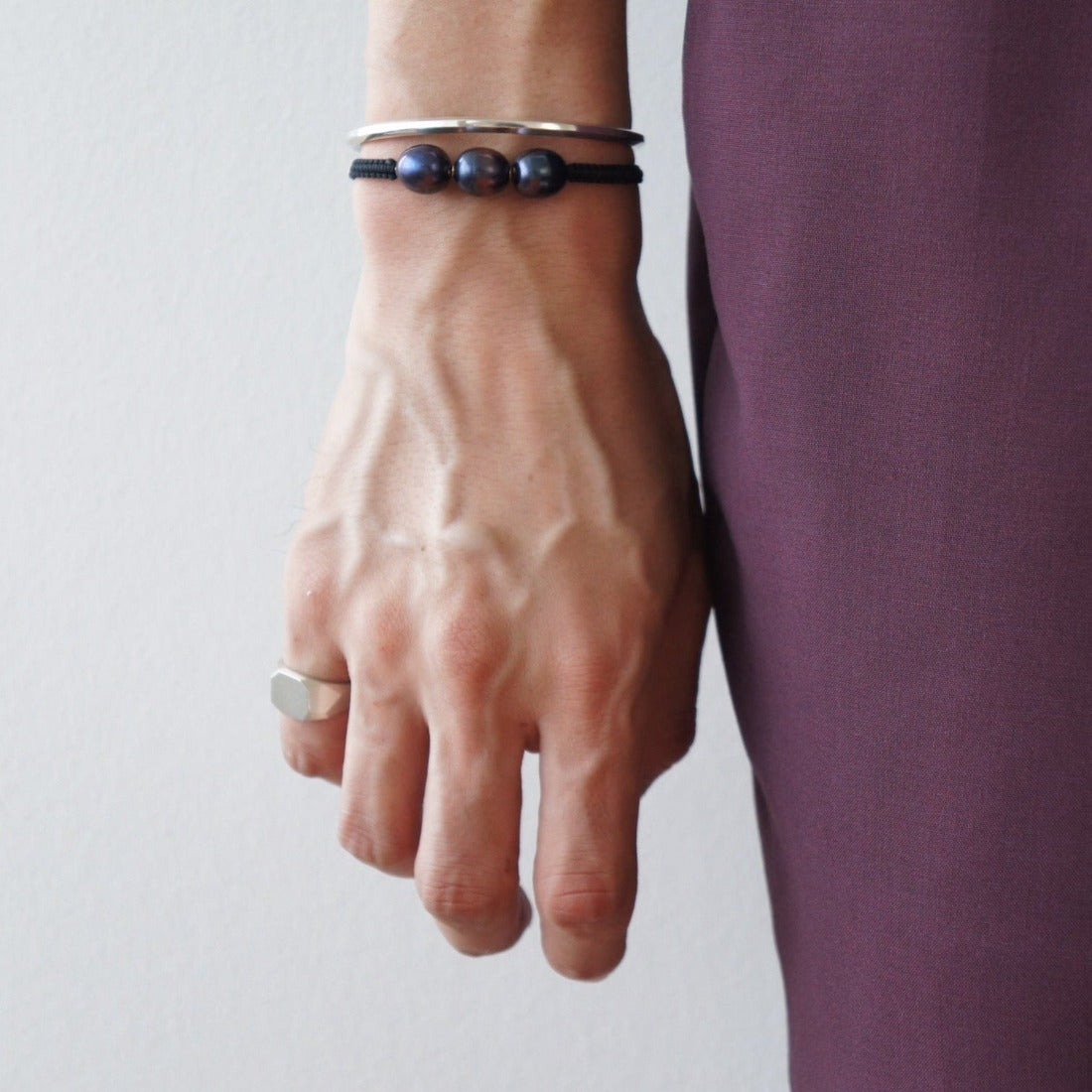 silver925 シルバー925 ファセットリング Facet Ring 着用