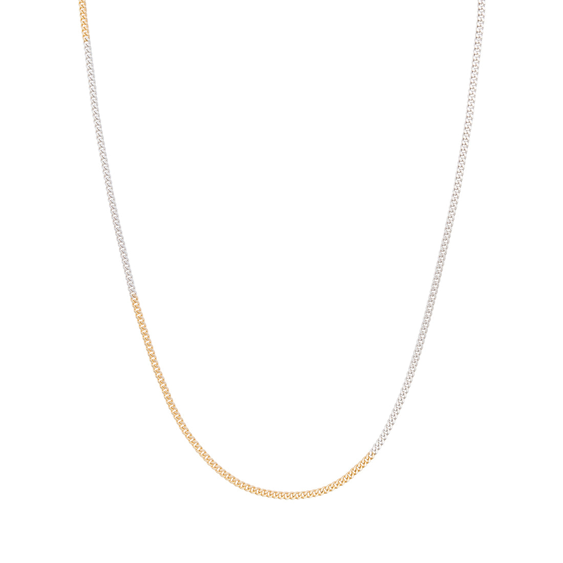 Curb Chain 24k GF ネックレス 60cm（Flat Curb Chain Necklace 6.7mm 