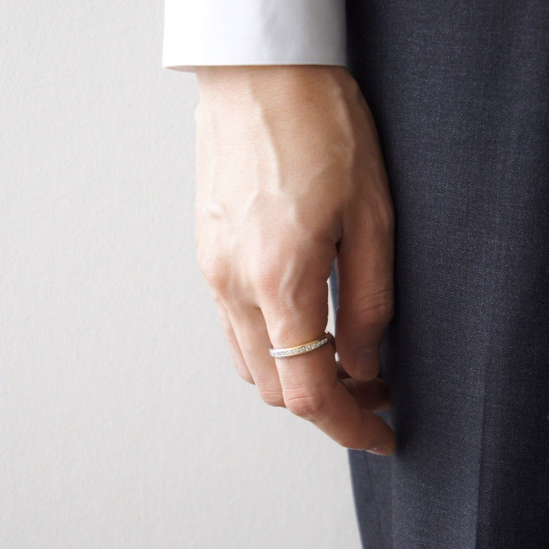 18K Kairos カイロス Diamond ダイアモンド combination コンビネーション Ring リング 着用