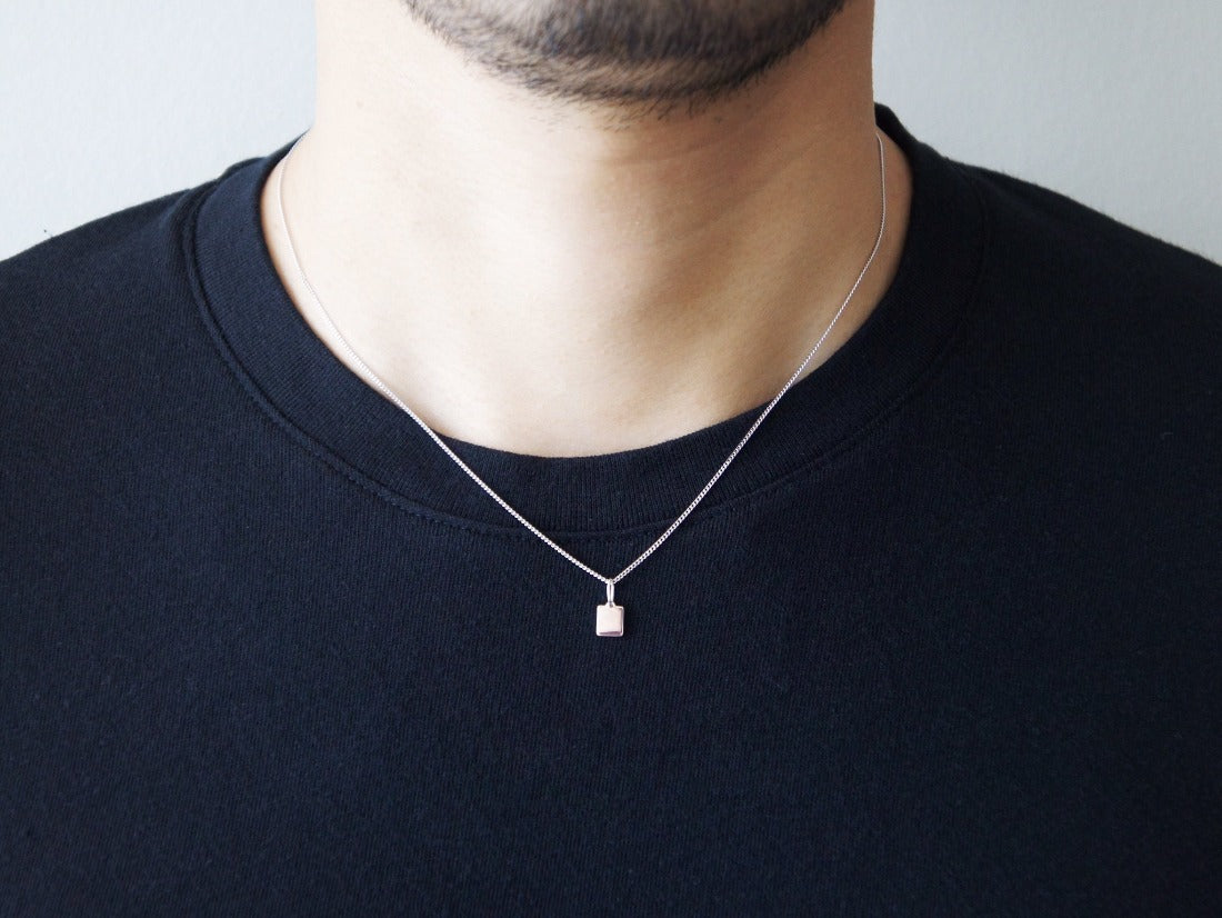 10K Necklace ネックレス ホワイトゴールド 着用