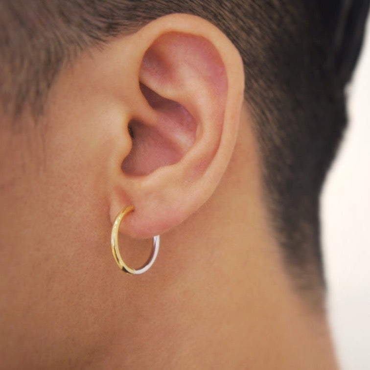 18K Earring 片耳ピアス combination コンビネーション Mサイズ Kairos カイロス 着用