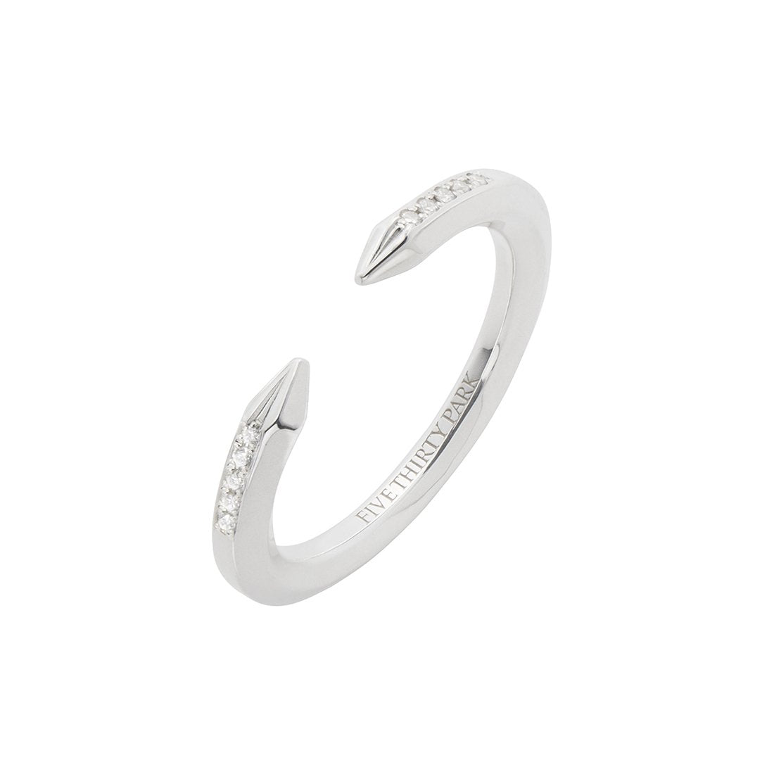 18K ホワイトゴールド ダイア Crystal クリスタル Ring