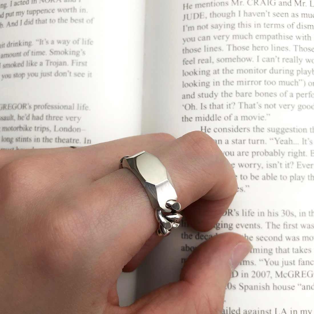 silver925 シルバー925 Ring リング チェーンリング 着用