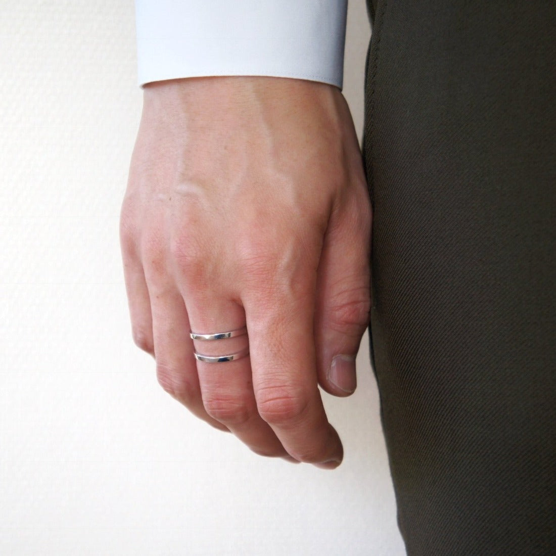 10K Ring リング ホワイトゴールド 着用