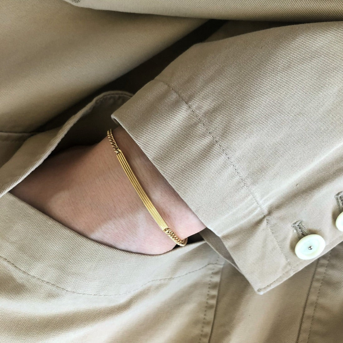 K18 ブレスレット Bracelet 着用