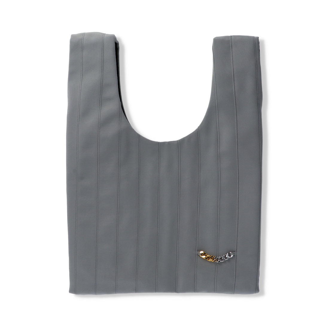 Shopper bag ショッパーバック グログランリボン ミディアムサイズ GRAY