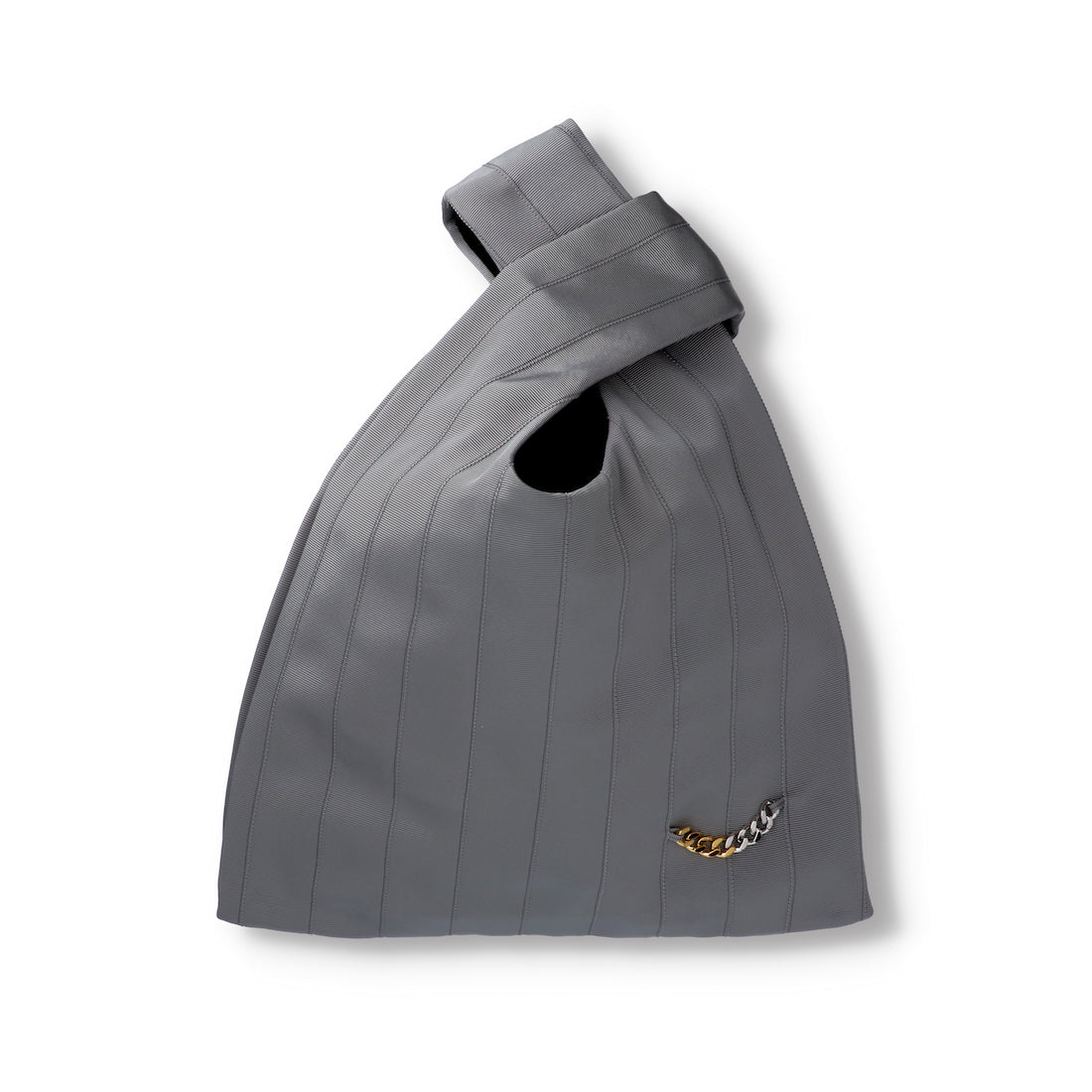 Shopper bag ショッパーバック グログランリボン ミディアムサイズ GRAY