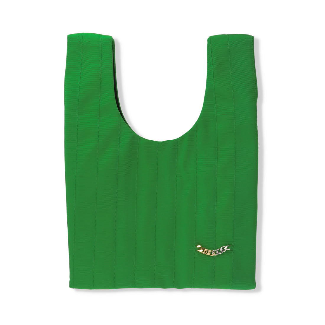 Shopper bag ショッパーバック グログランリボン ミディアムサイズ GREEN
