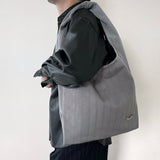 Large Shoulder Bag in Grosgrain Ribbon