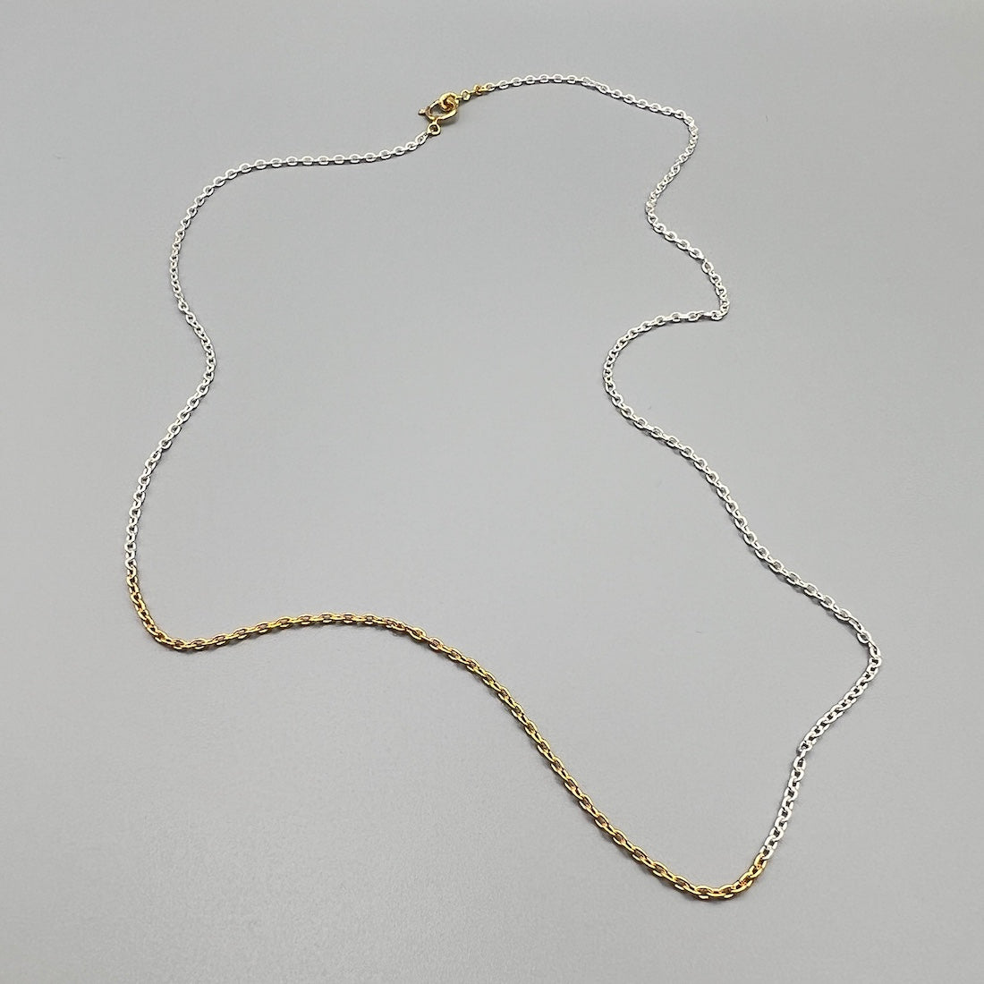 Oval Chain Silver&Gold Necklace