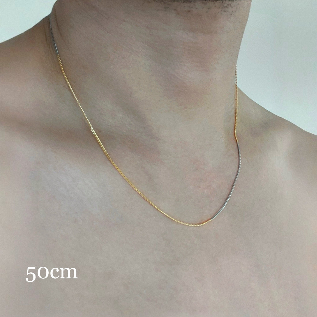 Medium Classic Cut Gold&Platinum Necklace