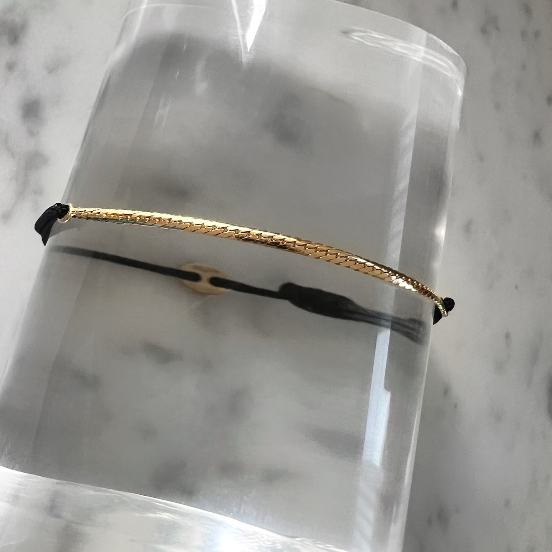 Herringbone Chain Cord Bracelet