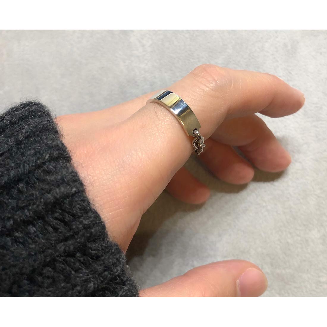 silver　シルバー　チェーンリング　着用　Ring