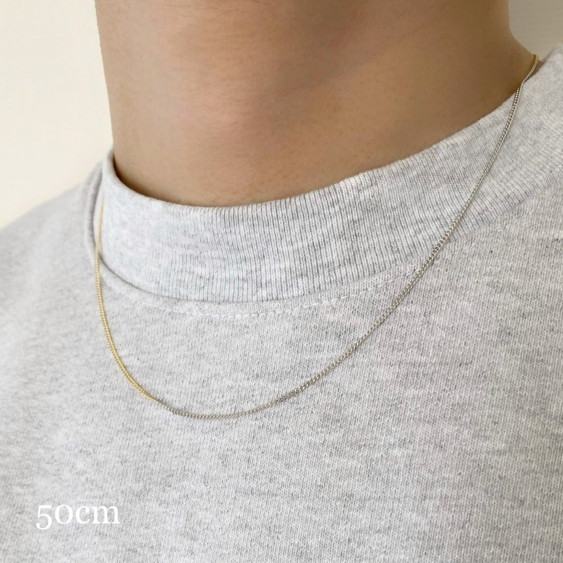 18K　コンビネーション　Combination　ネックレス　Necklace　Chain Necklace　チェーンネックレス　着用