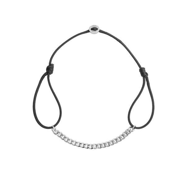 K10　ホワイトゴールド　Curb Chain　カーブチェーン　Cord Bracelet　コードブレスレット