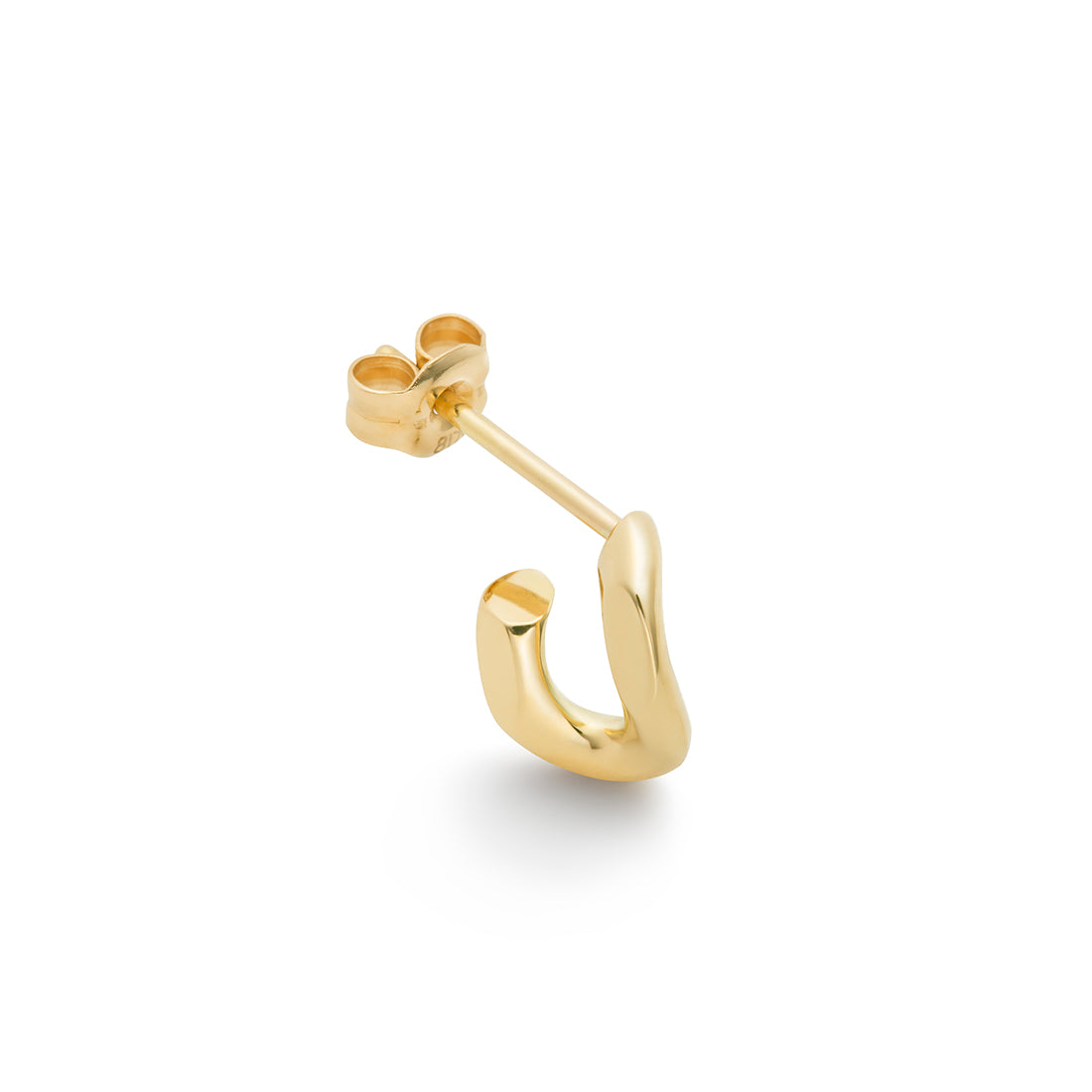 18K　イエローゴールド　片耳ピアス　右耳用　Sサイズ