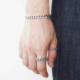 silver　シルバー925　Ring　チェーンリング　オンライン限定　Curb Chain　カーブチェーン　着用