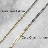 18K　Oval Chain　オーバルチェーン　Combination　コンビネーション　Necklace　ネックレス　Silver　比較写真