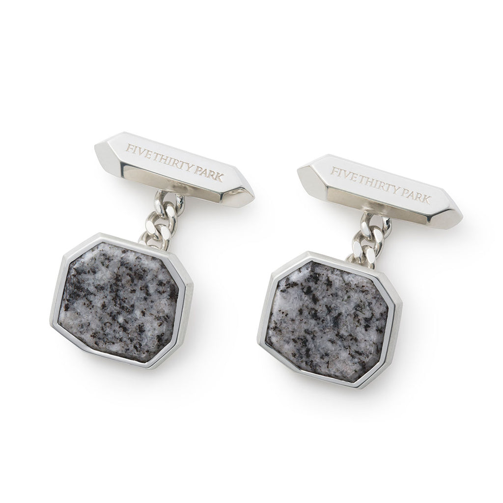 Crystal Facet Cuff Links