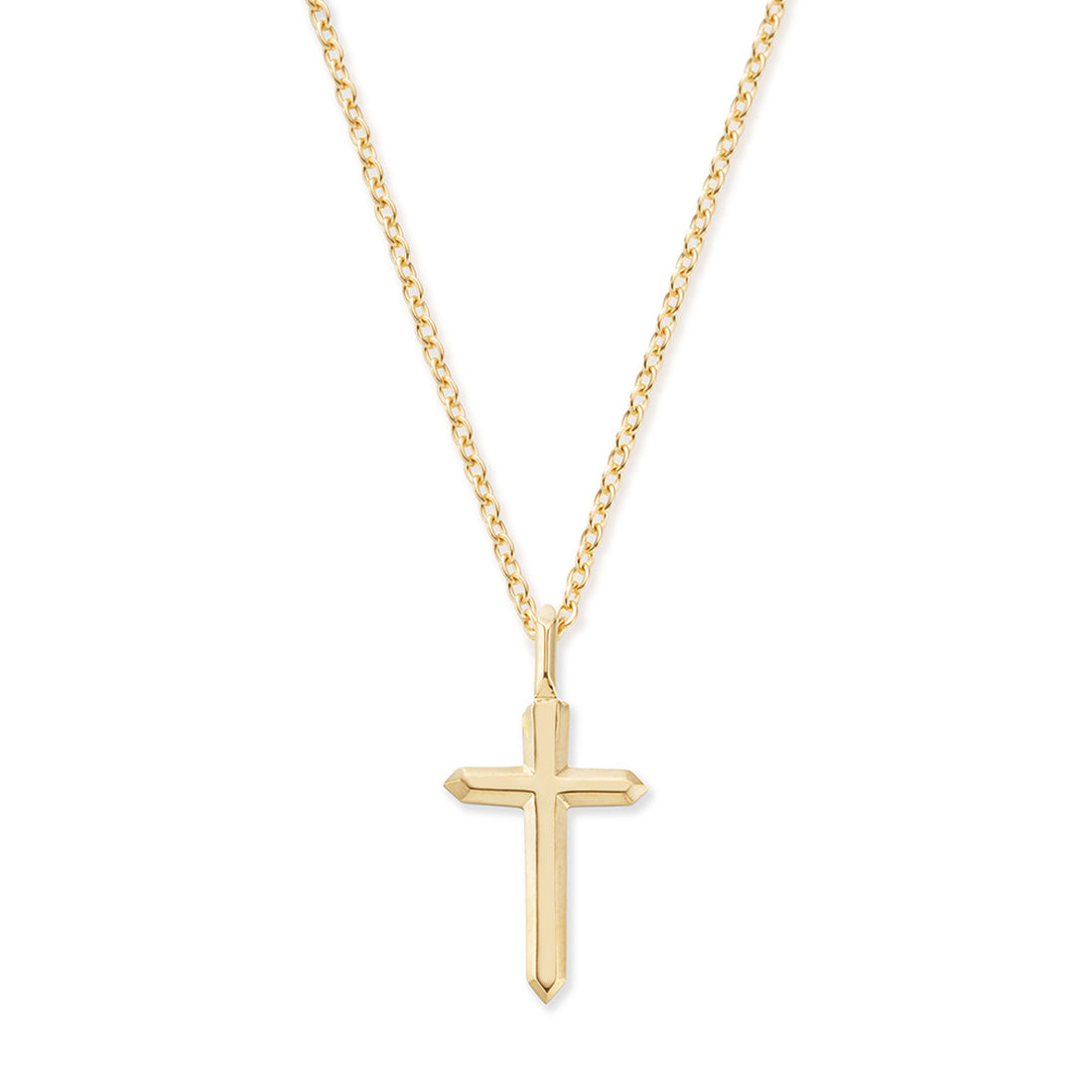 18K　イエローゴールド　ネックレス　Necklace　Crystal Cross　クリスタルクロス