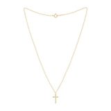 18K　イエローゴールド　ネックレス　Necklace　Crystal Cross　クリスタルクロス