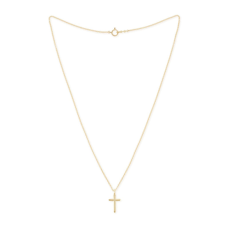 18K　イエローゴールド　ネックレス　Necklace　Crystal Cross　クリスタルクロス