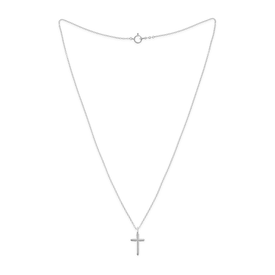 18K　ホワイトゴールド　ネックレス　Necklace　Crystal Cross　クリスタルクロス