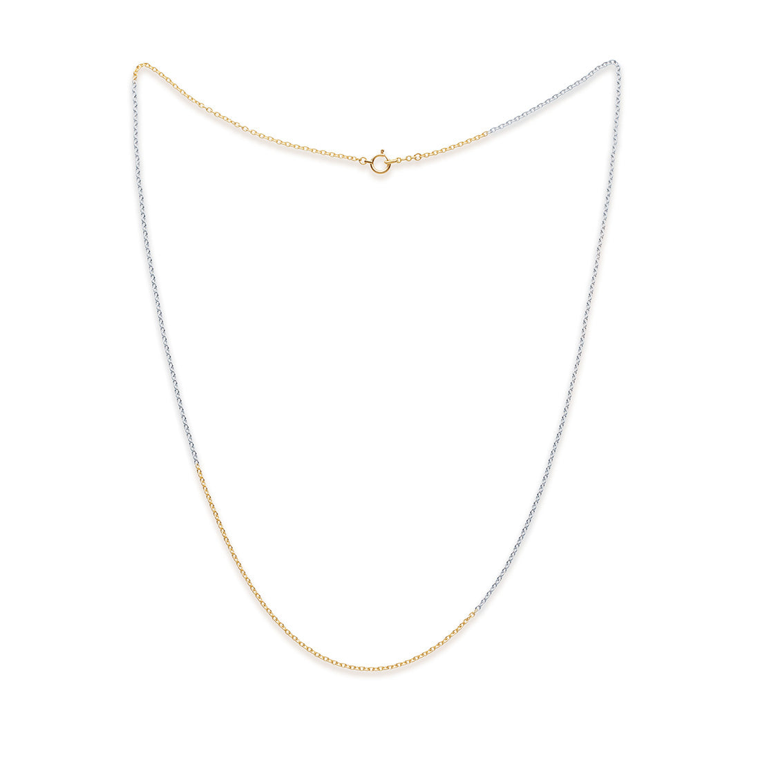 18K　Oval Chain　オーバルチェーン　Combination　コンビネーション　Necklace　ネックレス　1.6mm