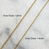 18K　Oval Chain オーバルチェーン　Necklace　ネックレス　イエローゴールド