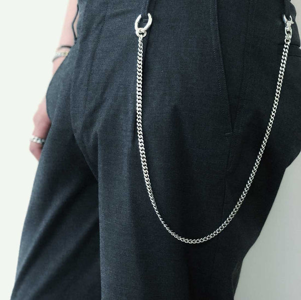 silver925　シルバー925　Wallet Chain　ウォレットチェーン　Curb Chain　カーブチェーン　着用