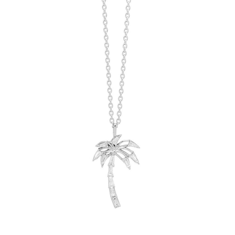 18K　Palm Tree パームツリー　Necklace　ネックレス　diamond　ダイアモンド　ホワイトゴールド