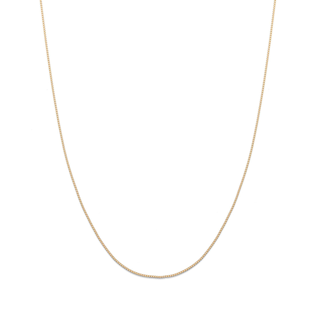 18K　イエローゴールド　Curb Chain　カーブチェーン　Necklace　ネックレス