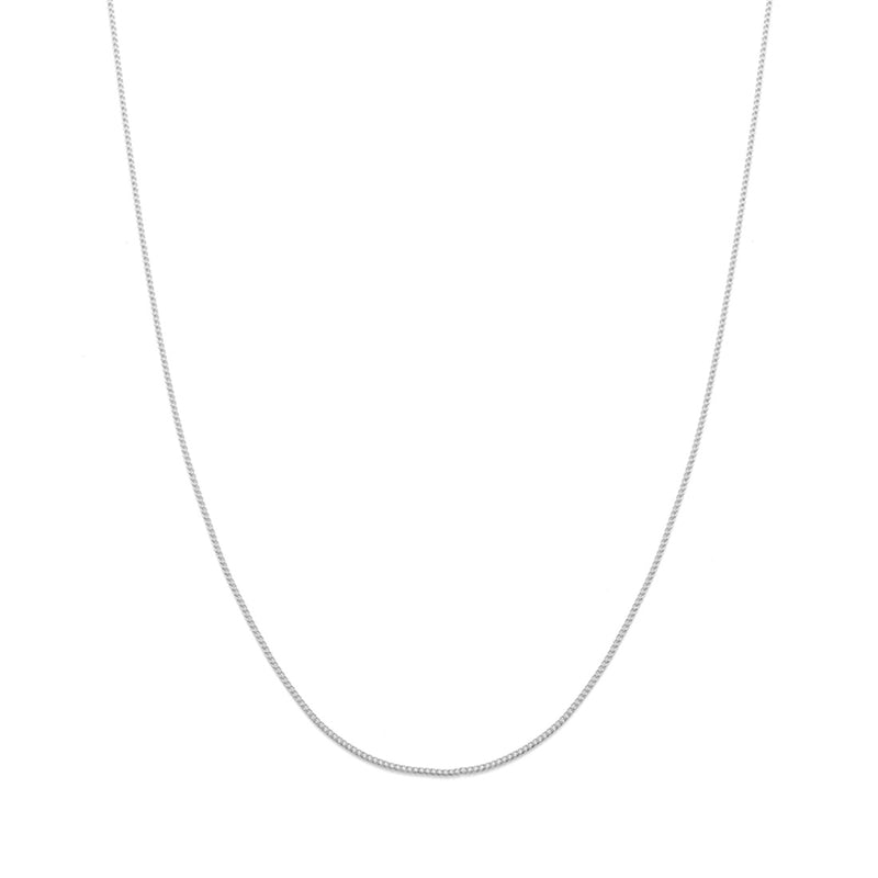 K18　ホワイトゴールド　Curb Chain　カーブチェーン　Necklace　ネックレス