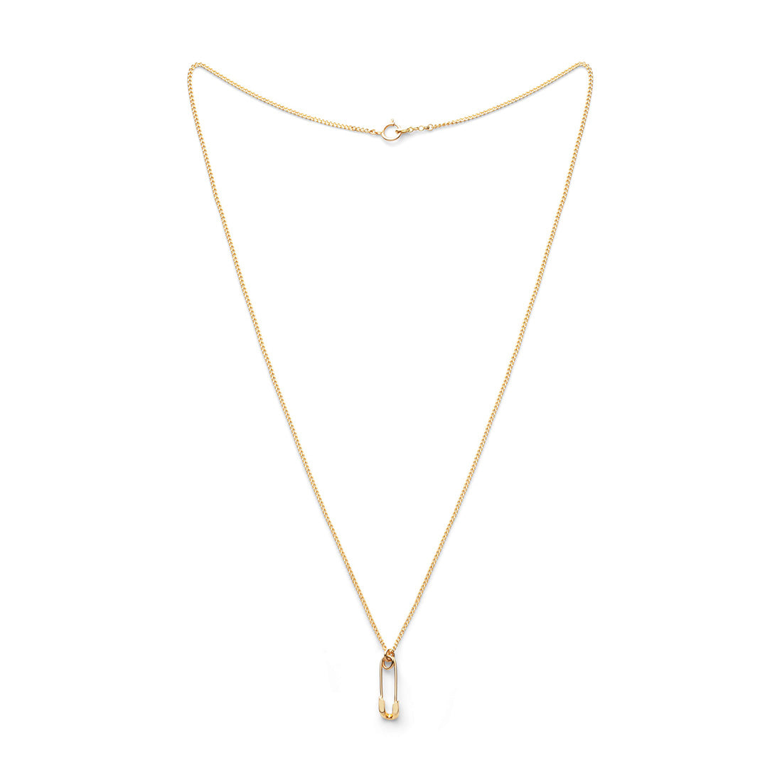18K　Safety Pin　Necklace　ネックレス　イエローゴールド