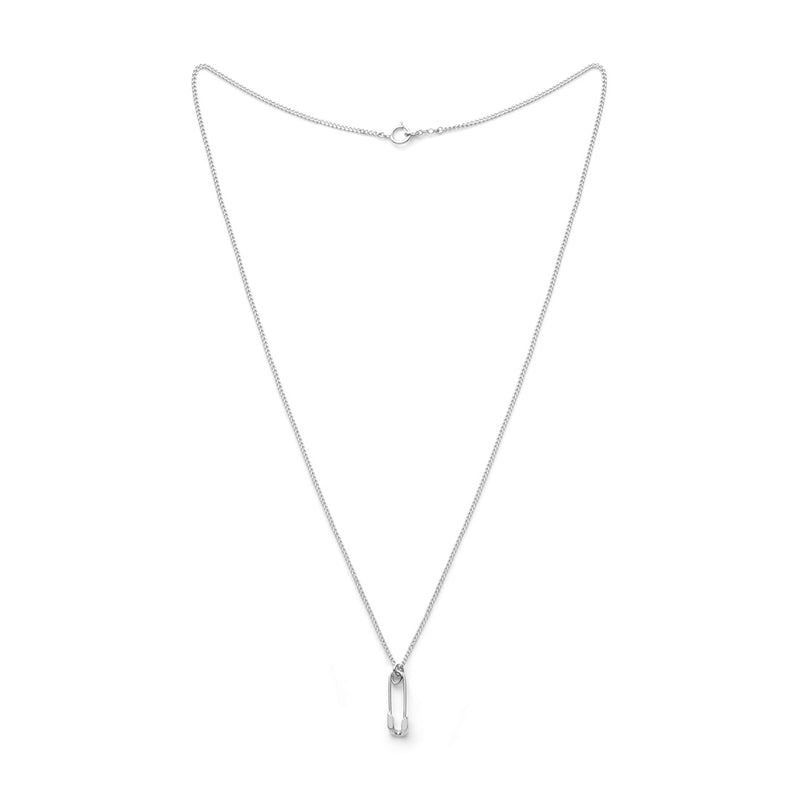 18K　Safety Pin　Necklace　ネックレス　ホワイトゴールド