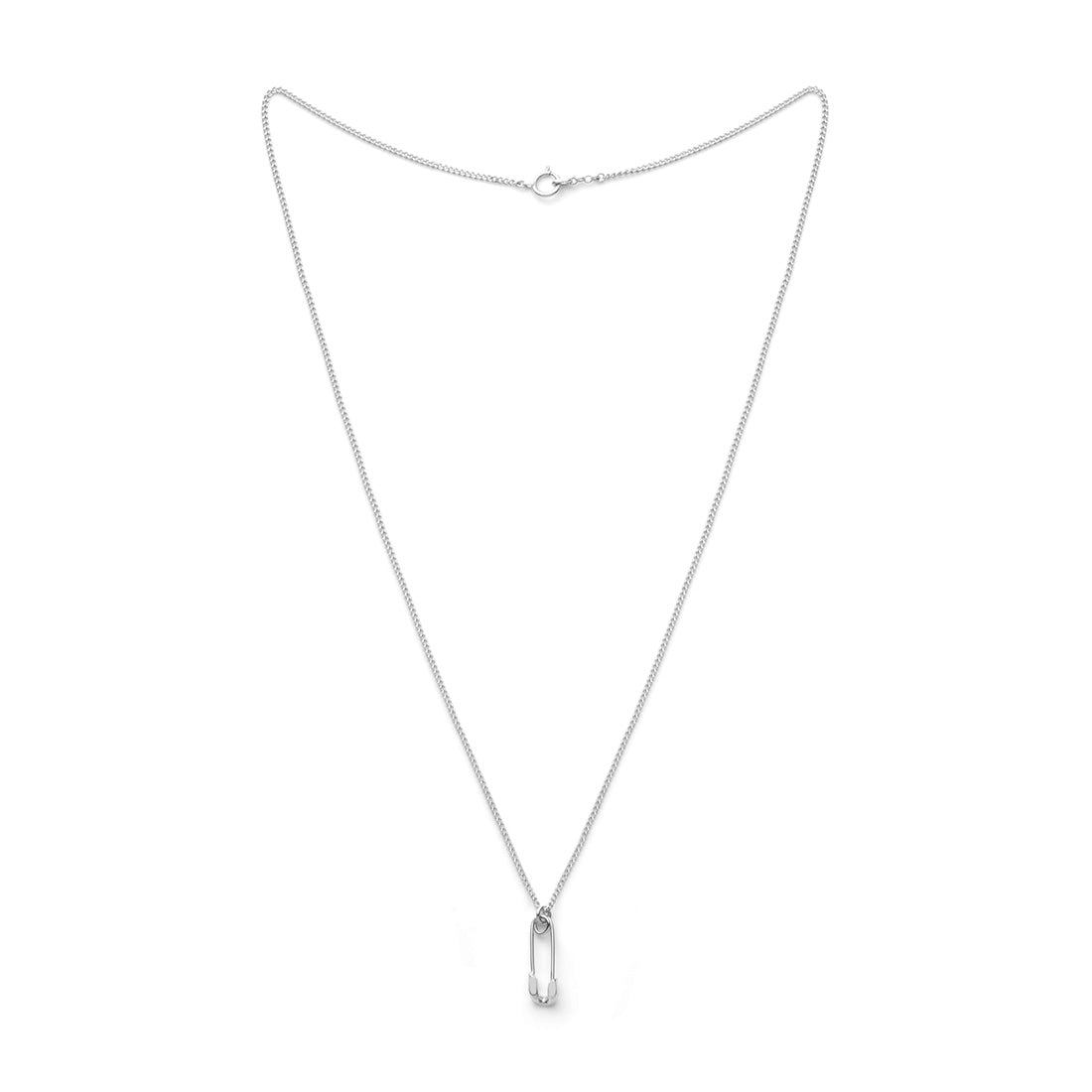 18K　Safety Pin　Necklace　ネックレス　ホワイトゴールド