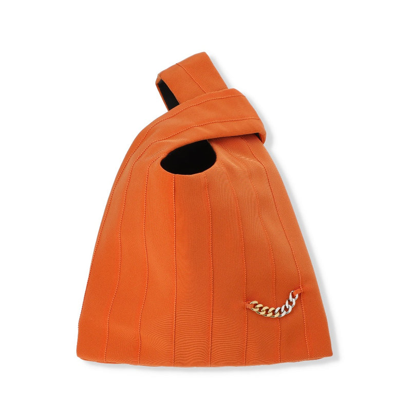 オレンジ　ショッパーバック　shopper　bag