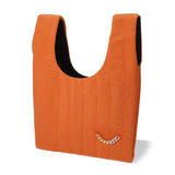 オレンジ　ショッパーバック　shopper　bag