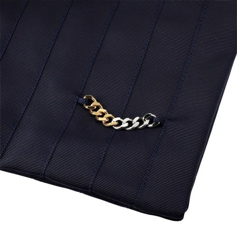 Shopper bag　ショッパーバック　グログランリボン　ミディアムサイズ　NAVY