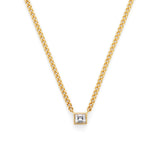 18K　イエローゴールド　Curb Chain　カーブチェーン　Necklace　ネックレス　Diamond　ダイア
