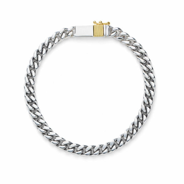 Silver　Curb Chain　カーブチェーン　Bracelet　ブレスレット